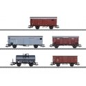Class Ae 6/8 Freight 5-Car Set - 3-Rail - Ready to Run -- 1 Each: J2d Box w/Brake Cab, J2, G10 & Typo F Boxcars, 2-Axle Tank (Er