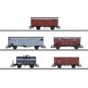 Class Ae 6/8 Freight 5-Car Set - 3-Rail - Ready to Run -- 1 Each: J2d Box w/Brake Cab, J2, G10 & Typo F Boxcars, 2-Axle Tank (Er
