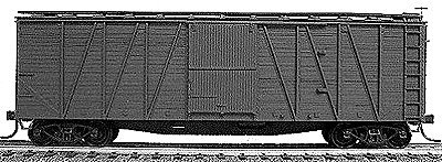 40′ Single-Sheathed Wood Boxcar w/Wood Doors & Steel Ends - Kit -- Undecorated, HO, Accurail Inc 4300