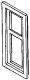 Window sngl interlock 4/, HO, Alexander Scale 2516