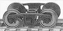 Freight Car Trucks -- Barber-Bettendorf Roller-Bearing Caboose pkg(2), HO, Atlas Model Railroad Co. 190000