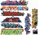 Mega Set Modern `Tagger` Graffiti Decals -- 9 pkg(9), N, Blair Line 1258