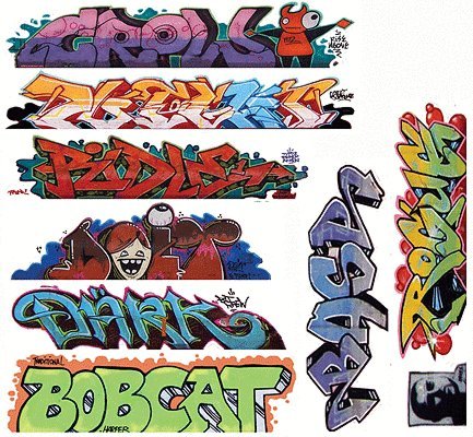 Mega Set Modern `Tagger` Graffiti Decals -- 9 pkg(9), N, Blair Line 1258