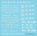Railroad Decal Set -- Denver & Rio Grande Western Roadname Set (white), N, Tichy Train Group 10406N