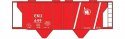 Railroad Decal Set -- Central Railroad of New Jersey Aragonite-Service Covered Hopper (Red Sch, HO, Tichy Train Group 10113