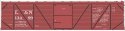 Railroad Decal Set -- Louisville & Nashville 40′ Single-Sheathed Wood Boxcar (Boxcar Red, No L, N, Tichy Train Group 10242N