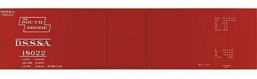 Railroad Decal Set -- Duluth, South Shore & Atlantic 40′ Double-Door Steel Boxcar, HO, Tichy Train Group 10136