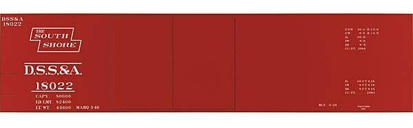 Railroad Decal Set -- Duluth, South Shore & Atlantic 40′ Double-Door Steel Boxcar, HO, Tichy Train Group 10136