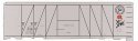 Railroad Decal Set -- Delaware & Hudson Cement Boxcar (Gray Car), HO, Tichy Train Group 10148