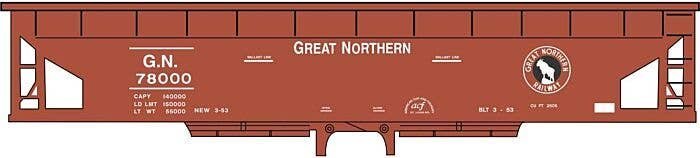 Railroad Decal Set -- Great Northern Ballast Hopper (Boxcar Red Car), HO, Tichy Train Group 10274