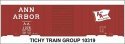 Railroad Decal Set -- Ann Arbor 40′ Steel Boxcar (Large Flag Logo), HO, Tichy Train Group 10319