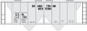 Railroad Decal Set -- Grand Trunk Western 2-Bay Covered Hopper (gray Car, Cement Car), HO, Tichy Train Group 10218