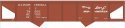 Railroad Decal Set -- Illinois Central 2-Bay Steel Hopper (Boxcar Red, Mainline Mid of America, HO, Tichy Train Group 10227