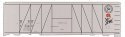 Railroad Decal Set -- Delaware & Hudson Cement Boxcar (Gray Car), HO, Tichy Train Group 10148N