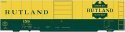 Railroad Decal Set -- Rutland 40′ Steel Boxcar (green, yellow car), HO, Tichy Train Group 10293