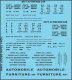 Railroad Decal Set -- 36`, 40` Boxcar Data, Gothic Lettering (black), HO, Tichy Train Group 10446