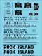 Railroad Decal Set -- Rock Island Roadname Set (black), HO, Tichy Train Group 10424