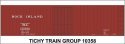 Railroad Decal Set -- Rock Island 40′ Steel Boxcar (Boxcar Red Car), N, Tichy Train Group 10358N