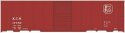 Railroad Decal Set -- Kansas City Southern 40′ Steel Boxcar (Boxcar Red Car, Octagon Logo), HO, Tichy Train Group 10235
