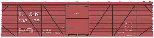 Railroad Decal Set -- Louisville & Nashville 40′ Single-Sheathed Wood Boxcar (Boxcar Red, No L, N, Tichy Train Group 10241N