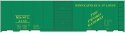 Railroad Decal Set -- Minneapolis & St. Louis 40′ Steel Boxcar (green Car, Peoria Gateway Slog, HO, Tichy Train Group 10244