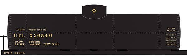 Railroad Decal Set -- Union Tank Line UTLX 10,000-Gallon Tank Car, HO, Tichy Train Group 10145