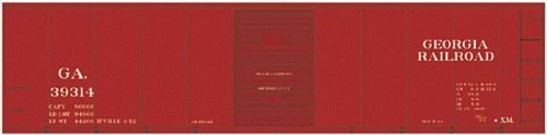 Railroad Decal Set -- Georgia Railroad 40′ Steel Single-Door Boxcar, HO, Tichy Train Group 10061