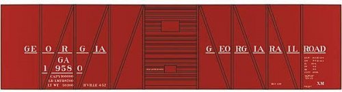Railroad Decal Set -- Georgia Railroad USRA 40′ Single-Sheathed Boxcar, HO, Tichy Train Group 10167