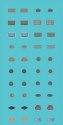 Railroad Decal Set -- 20 Assorted Pairs of Raised-Print Builders Plates, N, Tichy Train Group 10183N