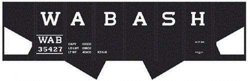 Railroad Decal Set -- Wabash USRA 2-Bay Hopper, HO, Tichy Train Group 10027