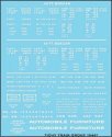 Railroad Decal Set -- 40`, 50` Boxcar Data, Gothic Lettering (white), HO, Tichy Train Group 10447
