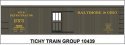 Railroad Decal Set -- Baltimore & Ohio Milk Refrigerator Car 2, HO, Tichy Train Group 10439