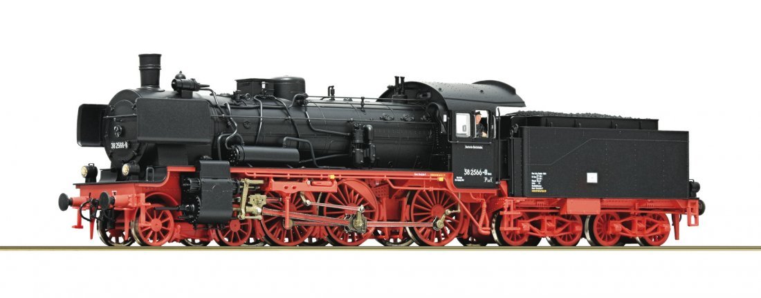 Steam locomotive 38 2566-8, DR, HO, Roco 7120045