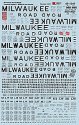 Railroad Decal Set -- Milwaukee Road 4000 Cubic Foot & Smaller Covered Hoppers, N, Microscale Industries Inc 601347