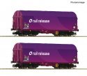 2 piece set: Slide tarpaulin wagons, Railrelease, TT, Roco 6680024