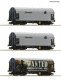 3 piece set: Slide tarpaulin wagons, Captrain, TT, Roco 6680023