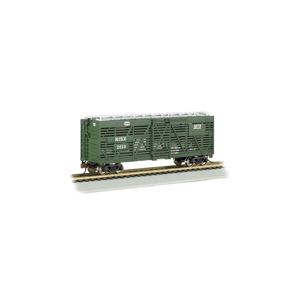 40′ Stock Car - Ready to Run - Silver Series(R) -- New York Central 2038 (green), HO, Bachmann Industries 18517