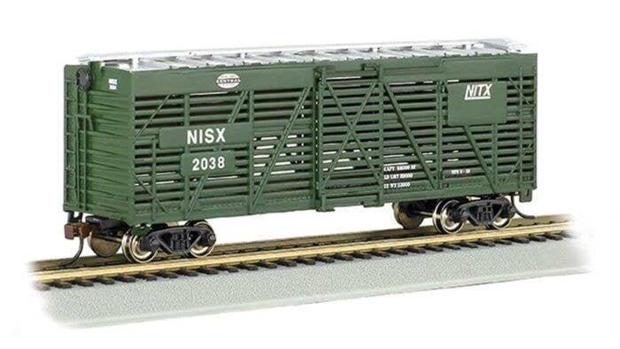 40′ Stock Car - Ready to Run - Silver Series(R) -- New York Central 2038 (green), HO, Bachmann Industries 18517