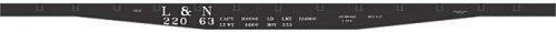 Railroad Decal Set -- Louisville & Nashville 45′ Steel Flatcar (black), O, Tichy Train Group 10239O