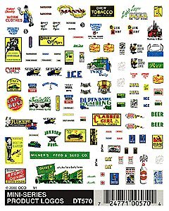 Dry Transfer Signs -- Product Logos, N, Woodland Scenics 570