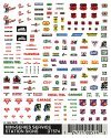 Dry Transfer Signs -- Service Station Signs, N, Woodland Scenics 574