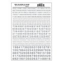 Dry Transfer Numbers Only - Railroad Gothic -- Silver, All Scales, Woodland Scenics 731