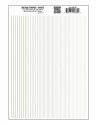 Dry Transfer Stripes - .010, 1/64, .022, 1/32 & 3/64′ Wide -- White, All Scales, Woodland Scenics 760