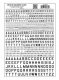 Dry Transfer Alphabet & Numbers - 45-Degree USA Gothic (Military Style) -- Black, All Scales, Woodland Scenics 739