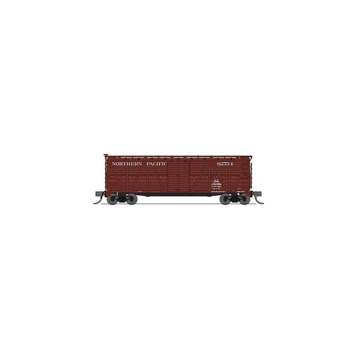 PRR K7 Stock Car with Mule Sounds - Ready to Run -- Northern Pacific 82719 (Boxcar Red), N, Broadway Limited Imports 8461