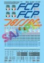Railroad & Vehicle Decal Set -- Nacionales De Mexico NdeM 89′ Flatcar & SBC & FCP Tra, HO, Microscale Industries Inc 871467