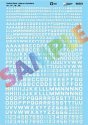 Alphabet & Number Decal Set -- Gothic Block (white) 10`, 14`, 18`, 20`, HO, Microscale Industries Inc 90301