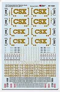 CSX Transportation - CSX -- Boxcar Logo ES44AC & EMD 2nd Generation Diesels (Dulux Ye, HO, Microscale Industries Inc 871361