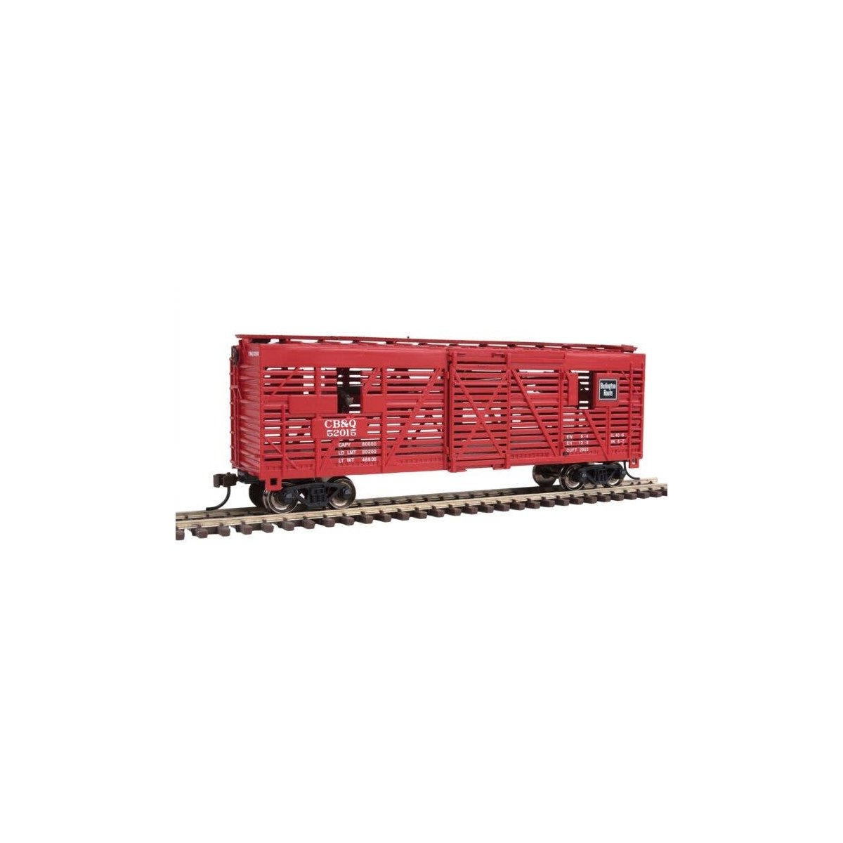 40` Animated Stock Car with Cattle - Ready-to-Run - Silver Series(R) -- Chicago, Burlington & Quincy 52025 (`Burlington Route` S
