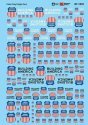Railroad Decal Set -- Union Pacific Fallen Flags Freight Cars, N, Microscale Industries Inc 601531